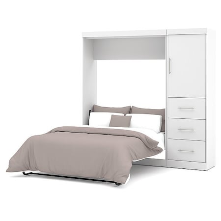 Bestar Full Wall Bed Kit, Nebula, White, 84" 25892-17