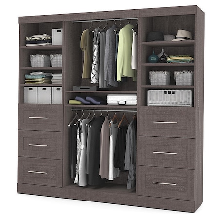 Bestar Pur Storage Kit, Bark Gray, 86" 26857-47