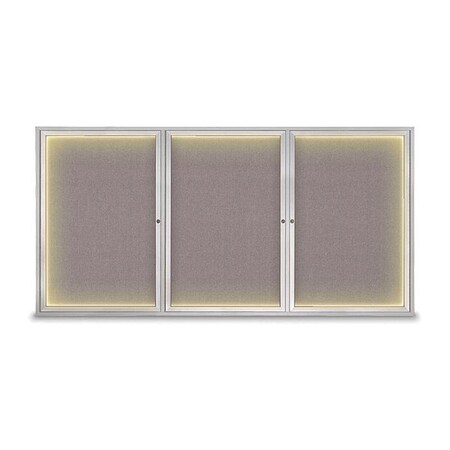 United Visual Products Corkboard, 96"x48", Surf/Satin UV420ILED-SATIN-SURF