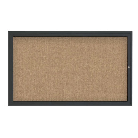 United Visual Products Corkboard, 48"x36", Buff/Black UV4041-BLACK-BUFF