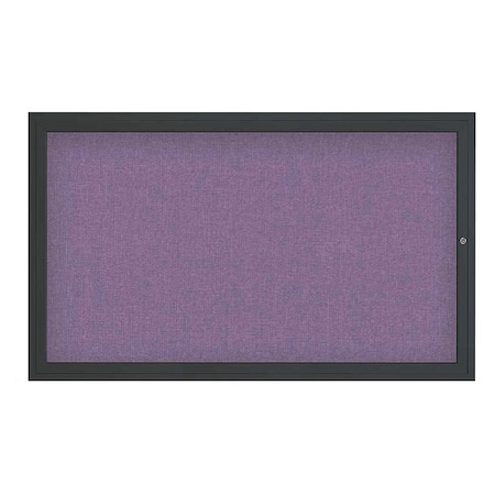 United Visual Products Corkboard, 48"x36", Amethyst/Black UV4041-BLACK-AMETHY