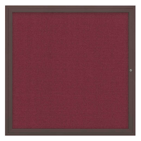 United Visual Products Corkboard, 48"x48", Deep Burgundy/Bronze UV40448-BRONZE-DBURGU