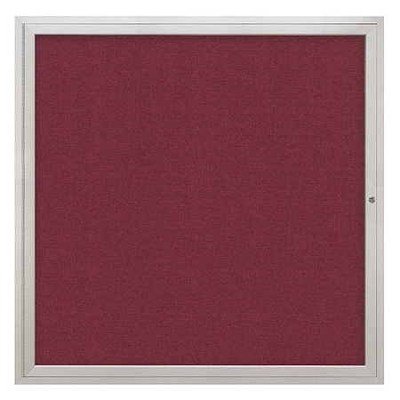 United Visual Products Corkboard, 48"x48", Deep Burgundy/Satin UV40448-SATIN-DBURGU