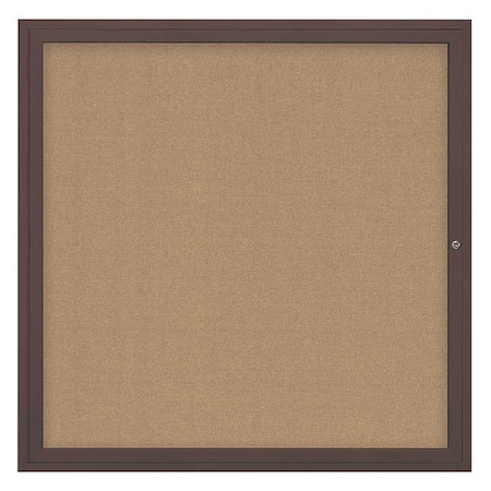United Visual Products Corkboard, 48"x48", Buff/Bronze UV40448-BRONZE-BUFF