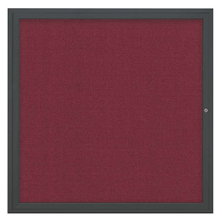 United Visual Products Corkboard, 48"x48", Deep Burgundy/Black UV40448-BLACK-DBURGU