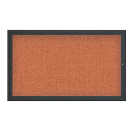 United Visual Products Corkboard, 60"x36", Apricot/Black UV4051-BLACK-APRICOT