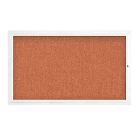 United Visual Products Corkboard, 60"x36", Apricot/White UV4051-WHITE-APRICOT