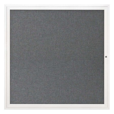 United Visual Products Corkboard, 48"x48", Medium Grey/White UV40448-WHITE-MEDGRY