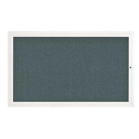 United Visual Products Corkboard, 60"x36", Blue Spruce/White UV4051-WHITE-BLSPRU