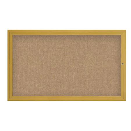 United Visual Products Corkboard, 60"x36", Buff/Gold UV4051-GOLD-BUFF