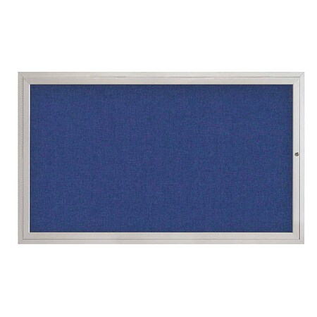 United Visual Products Corkboard, 60"x36", Cobalt Accent/Satin UV4051-SATIN-COBACC