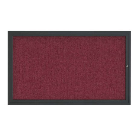 United Visual Products Corkboard, 60"x36", Deep Burgundy/Black UV4051-BLACK-DBURGU