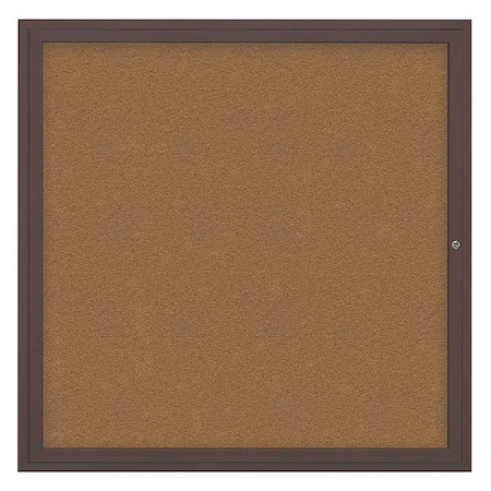 United Visual Products Corkboard, 48"x48", Synthetic Cork/Bronze UV40448-BRONZE-FORBO
