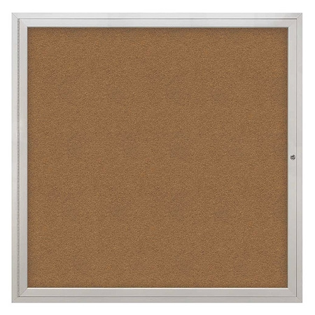 United Visual Products Corkboard, 48"x48", Synthetic Cork/Satin UV40448-SATIN-FORBO