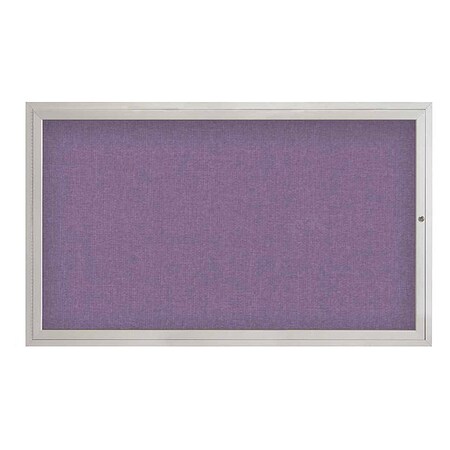 United Visual Products Corkboard, 60"x36", Amethyst/Satin UV4051-SATIN-AMETHY