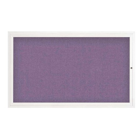 United Visual Products Corkboard, 60"x36", Amethyst/White UV4051-WHITE-AMETHY
