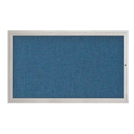 United Visual Products Corkboard, 60"x36", Ultramarine/Satin UV4051-SATIN-ULTMAR