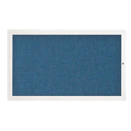United Visual Products Corkboard, 60"x36", Ultramarine/White UV4051-WHITE-ULTMAR