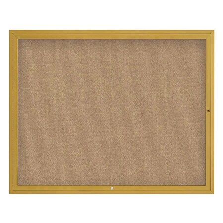 United Visual Products Corkboard, 60"x48", Buff/Gold UV4052-GOLD-BUFF