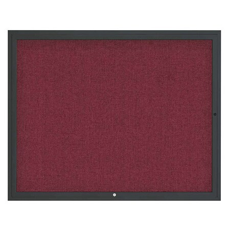 United Visual Products Corkboard, 60"x48", Deep Burgundy/Black UV4052-BLACK-DBURGU