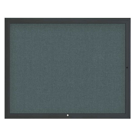 United Visual Products Corkboard, 60"x48", Blue Spruce/Black UV4052-BLACK-BLSPRU