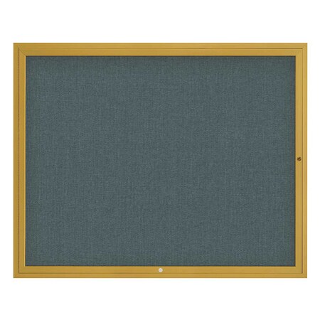 United Visual Products Corkboard, 60"x48", Blue Spruce/Gold UV4052-GOLD-BLSPRU