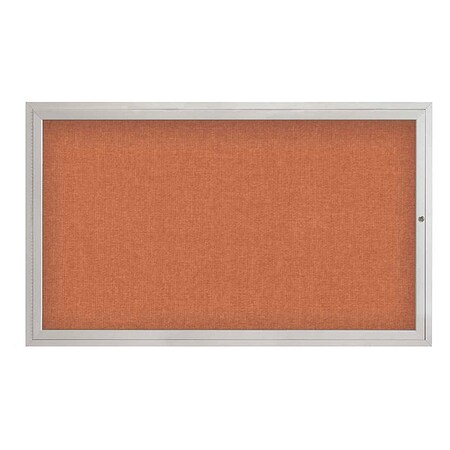 United Visual Products Corkboard, 60"x36", Apricot/Satin UV4051-SATIN-APRICOT