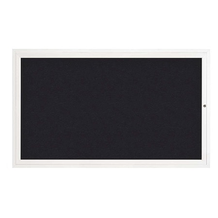 United Visual Products Corkboard, 60"x36", Rubber/White UV4051-WHITE-RUBBER