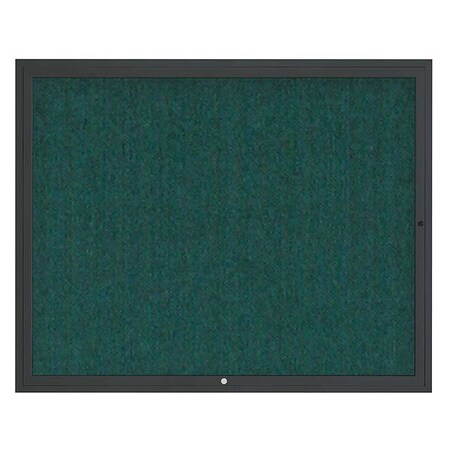 United Visual Products Corkboard, 60"x48", Dark Spruce/Black UV4052-BLACK-DRKSPR