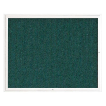 United Visual Products Corkboard, 60"x48", Dark Spruce/White UV4052-WHITE-DRKSPR