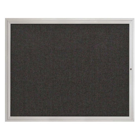 United Visual Products Corkboard, 60"x48", Black/Satin UV4052-SATIN-BLACK