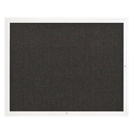 United Visual Products Corkboard, 60"x48", Black/White UV4052-WHITE-BLACK