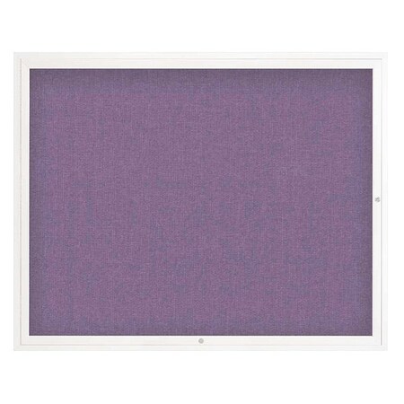 United Visual Products Corkboard, 60"x48", Amethyst/White UV4052-WHITE-AMETHY