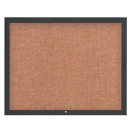 United Visual Products Corkboard, 60"x48", Cinnabar/Black UV4052-BLACK-CINNABA