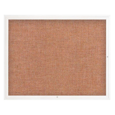 United Visual Products Corkboard, 60"x48", Cinnabar/White UV4052-WHITE-CINNABA