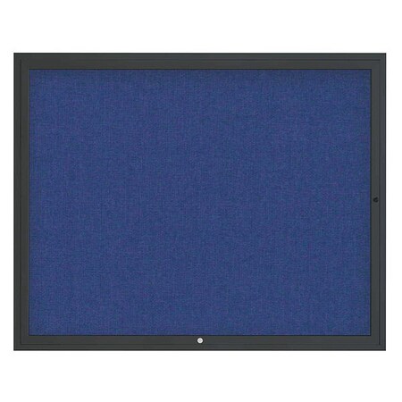 United Visual Products Corkboard, 60"x48", Cobalt Accent/Black UV4052-BLACK-COBACC