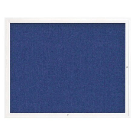 United Visual Products Corkboard, 60"x48", Cobalt Accent/White UV4052-WHITE-COBACC