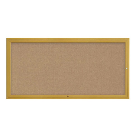 United Visual Products Corkboard, 72"x36", Buff/Gold UV4071-GOLD-BUFF