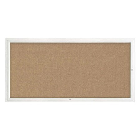 United Visual Products Corkboard, 72"x36", Buff/White UV4071-WHITE-BUFF