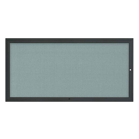 United Visual Products Corkboard, 72"x36", Cloud/Black UV4071-BLACK-CLOUD