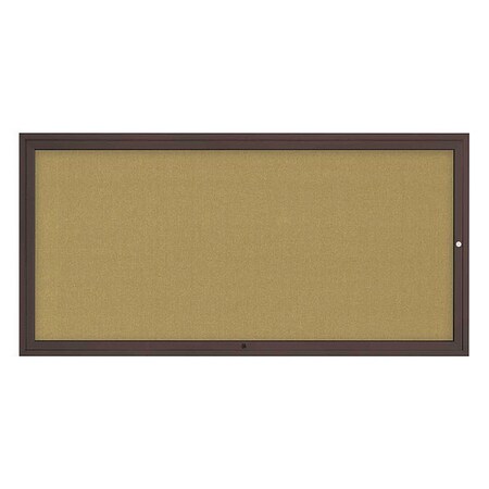 United Visual Products Corkboard, 72"x36", Keylime/Bronze UV4071-BRONZE-KEYLIME