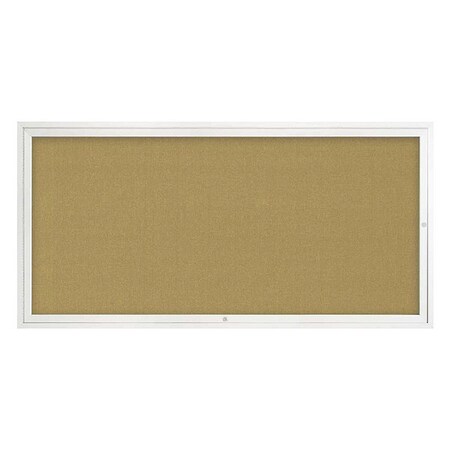 United Visual Products Corkboard, 72"x36", Keylime/White UV4071-WHITE-KEYLIME