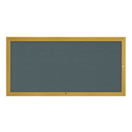 United Visual Products Corkboard, 72"x36", Blue Spruce/Gold UV4071-GOLD-BLSPRU