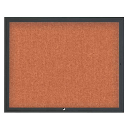 United Visual Products Corkboard, 60"x48", Apricot/Black UV4052-BLACK-APRICOT