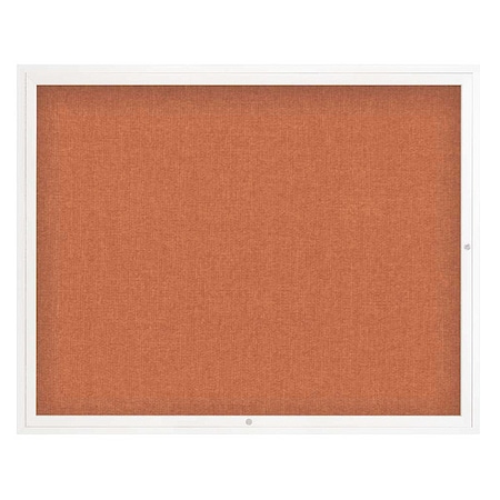 United Visual Products Corkboard, 60"x48", Apricot/White UV4052-WHITE-APRICOT
