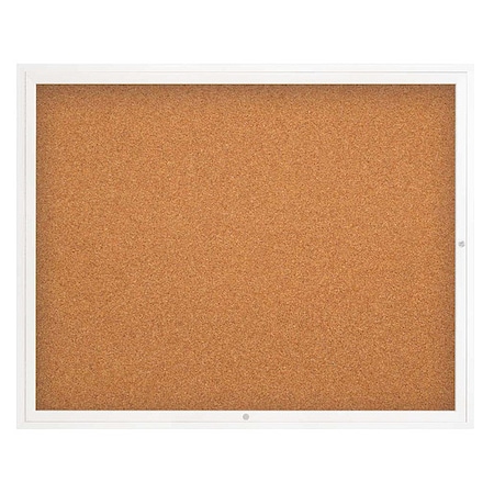 United Visual Products Corkboard, 60"x48", Cork/White UV4052-WHITE-CORK