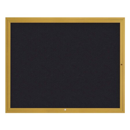 United Visual Products Corkboard, 60"x48", Rubber/Gold UV4052-GOLD-RUBBER