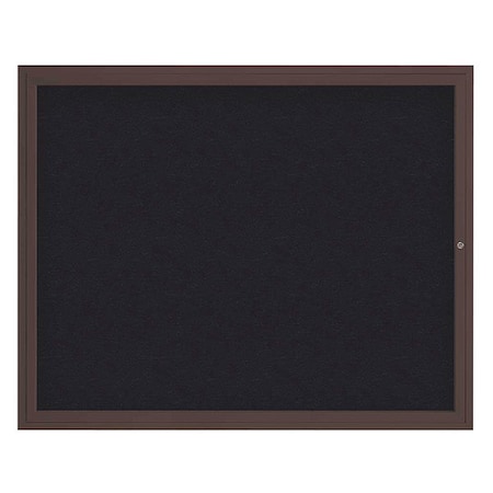 United Visual Products Corkboard, 60"x48", Rubber/Bronze UV4052-BRONZE-RUBBER