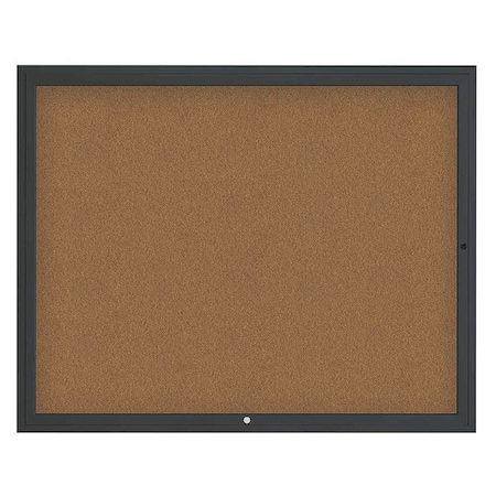 United Visual Products Corkboard, 60"x48", Synthetic Cork/Black UV4052-BLACK-FORBO