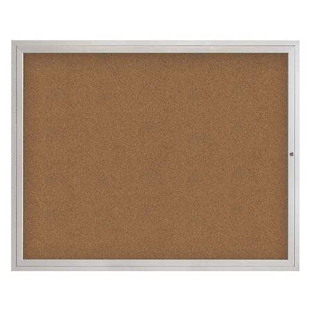 United Visual Products Corkboard, 60"x48", Synthetic Cork/Satin UV4052-SATIN-FORBO